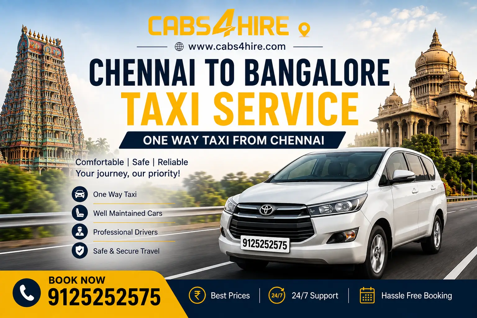 Chennai to Bangalore Taxi
